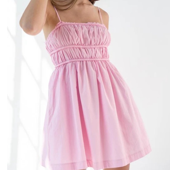 NWT Papermoon Light Pink Babydoll Mini Dress - Picture 1 of 7